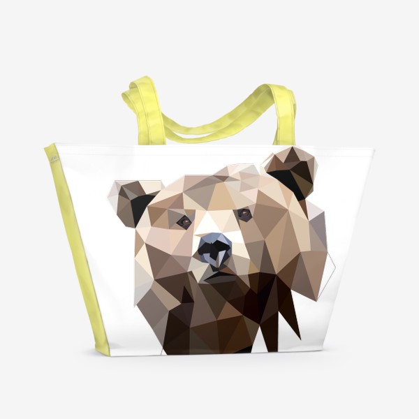 Пляжная сумка «Бурый медведь, Животные России, Сибирь, Урал, Дальний Восток»