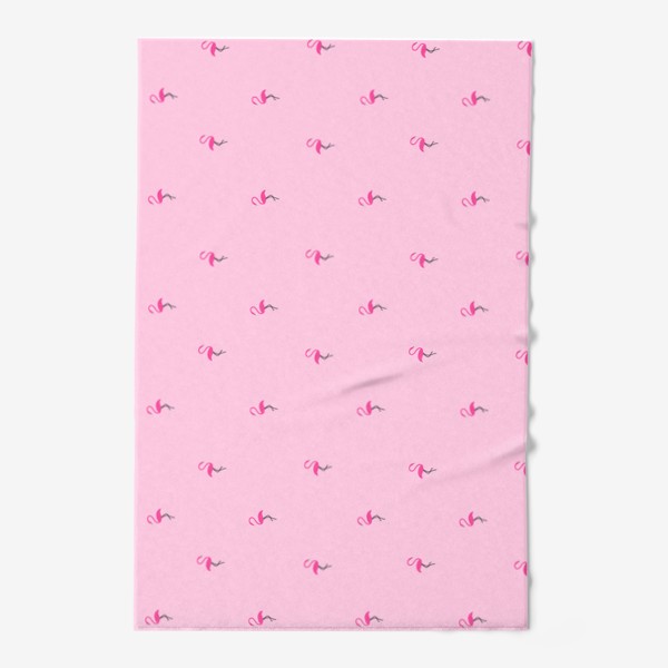 Полотенце &laquo;Фламинго на розовом фоне, бесшовный паттерн&raquo;