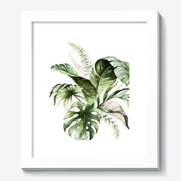 Картина «Листья пальмы акварель»