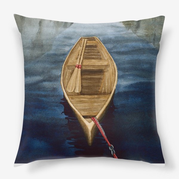Подушка «Лодка и горы»