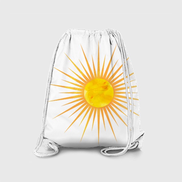 Рюкзак «Солнце. Коллекция в стиле Бохо (Boho). Геометрические фигуры с акварельной текстурой»