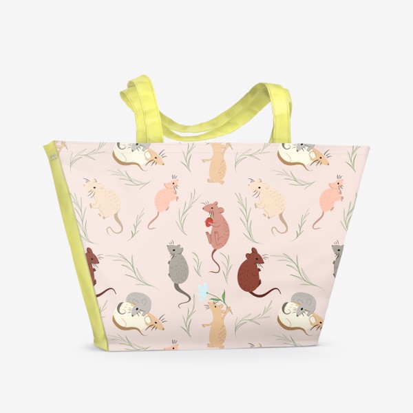 Пляжная сумка &laquo;Крысы, милые грызуны.&raquo;