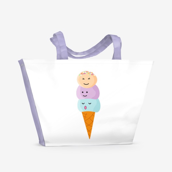 Пляжная сумка «Веселое мороженое»