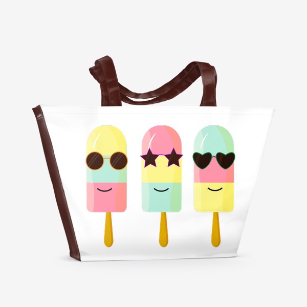 Пляжная сумка «Модное мороженое»