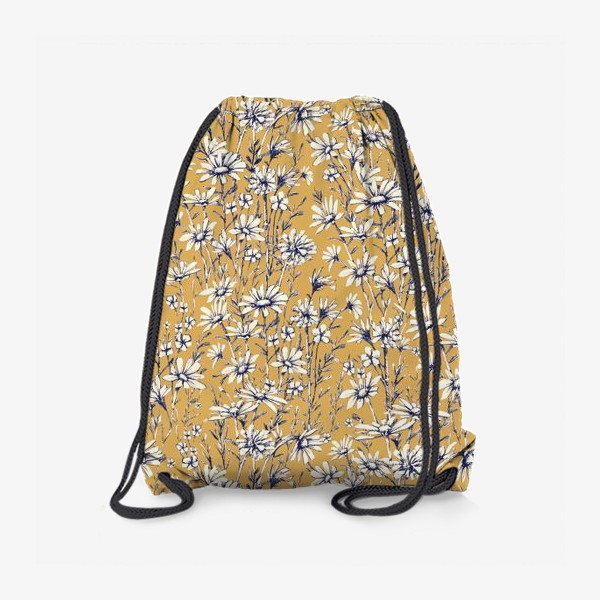 Рюкзак «Милый паттерн с полевыми цветами. Графический скетч»