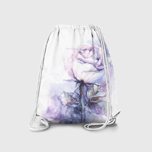 Рюкзак «Нежная белая роза. Акварельная иллюстрация»