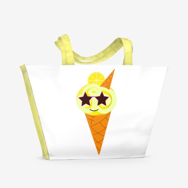 Пляжная сумка «Лимонное  мороженое»