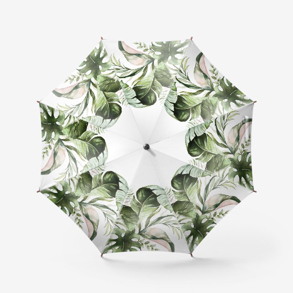 Зонт «Листья пальмы акварель»