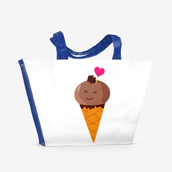 Пляжная сумка «Шоколадное мороженное»