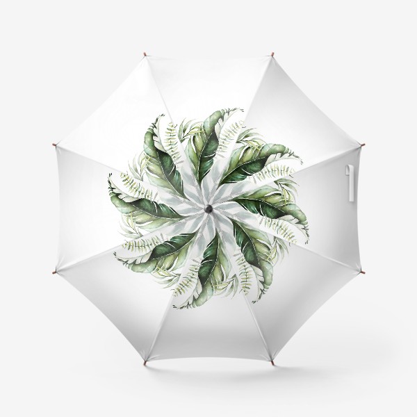 Зонт «Листья пальмы акварель»