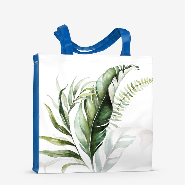 Сумка-шоппер «Листья пальмы акварель»