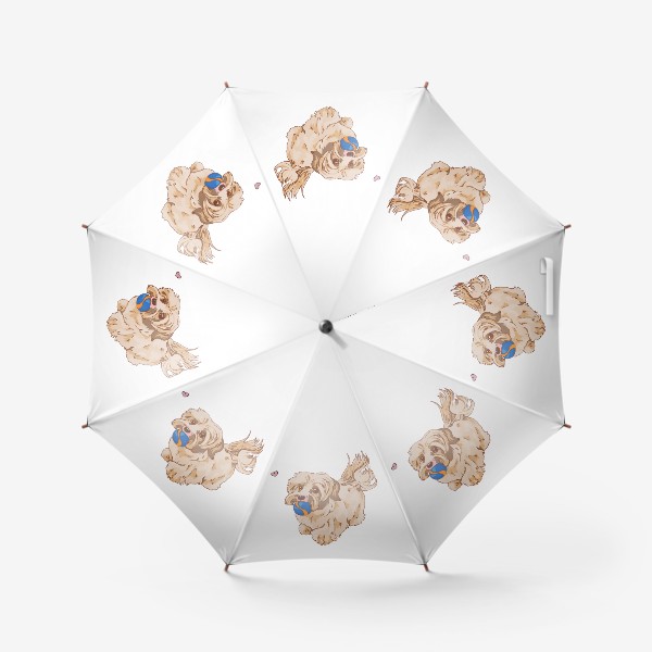 Зонт «Милая болонка с мячиком - Собаки»