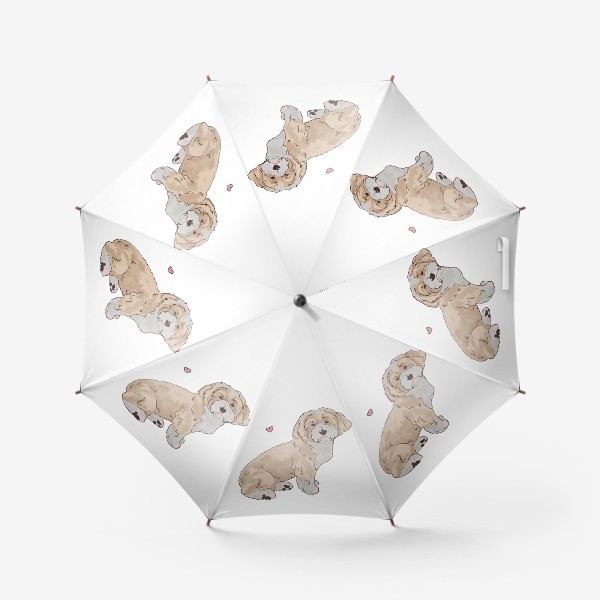 Зонт «Милая собачка болонка с сердечком»