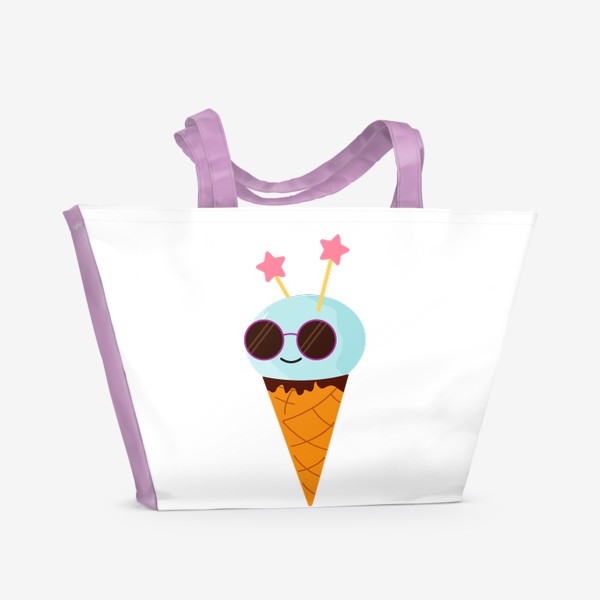 Пляжная сумка «Рожлк с мороженым»