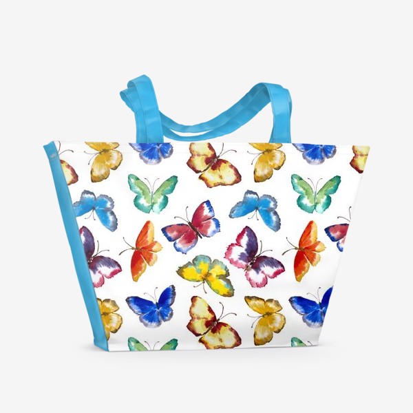 Пляжная сумка «Акварельные бабочки (коллекция 2)»