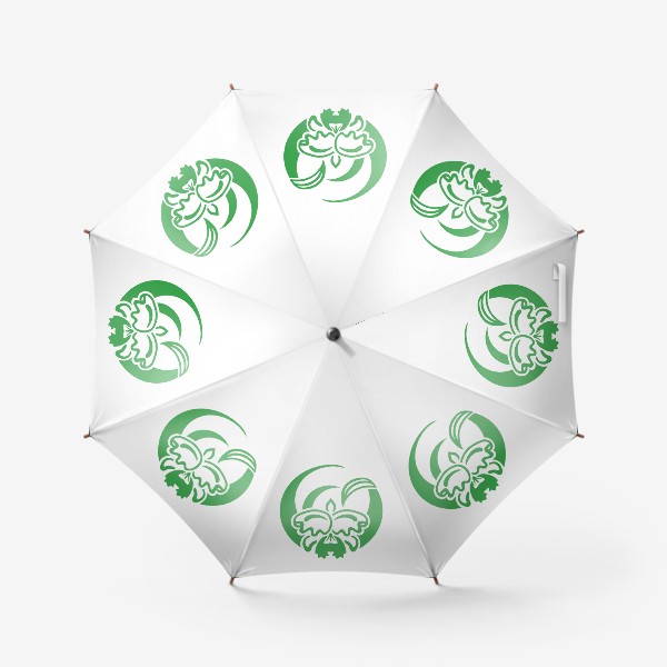 Зонт «Японский цветочный герб на каждый день. 13 января, цветок - каттлея (Cattleya)»