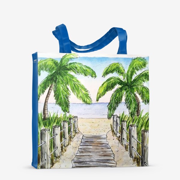 Сумка-шоппер «Пальмы берег песок море»