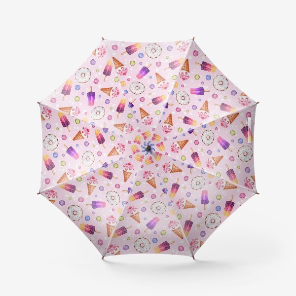 Зонт «"Сладкие радости" фон розовый»