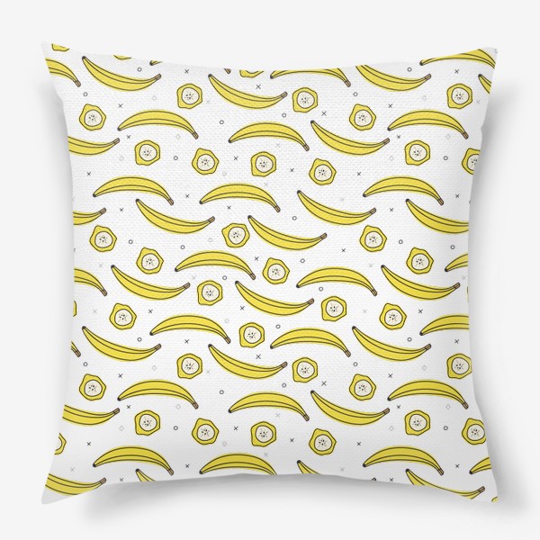 Подушка «Бананы целые и дольками»