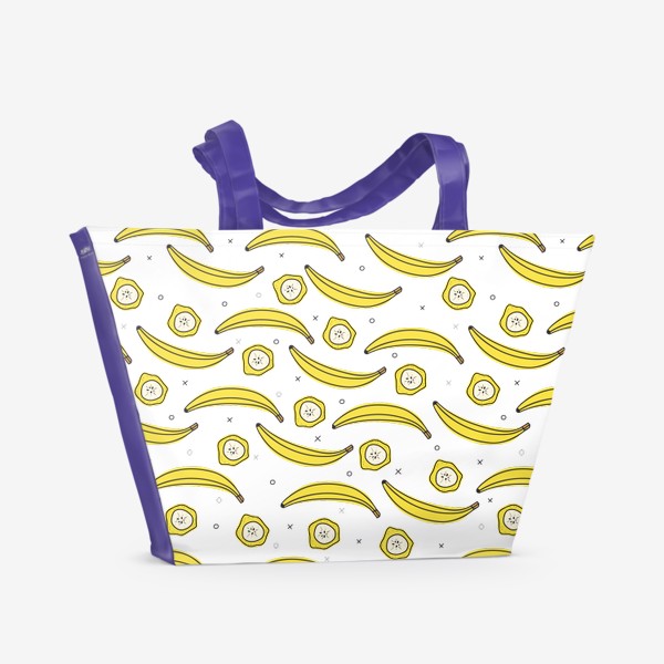 Пляжная сумка «Бананы целые и дольками»