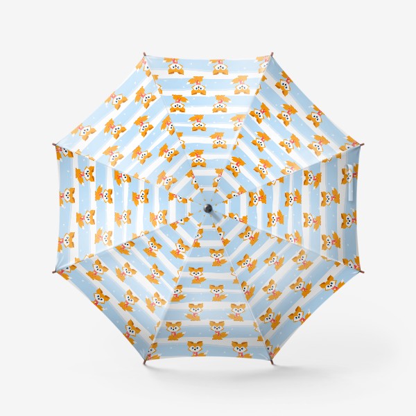 Зонт «Лисята с шарфиками»