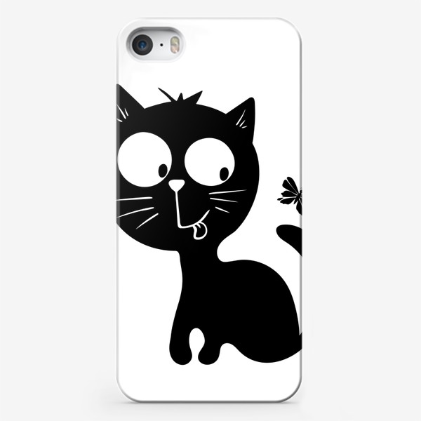 Чехол iPhone «Котик с бабочкой»