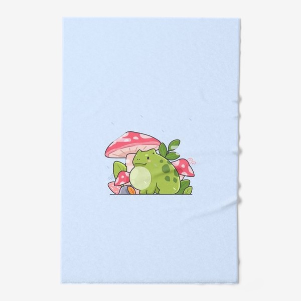 Полотенце «Лягушка с грибами»