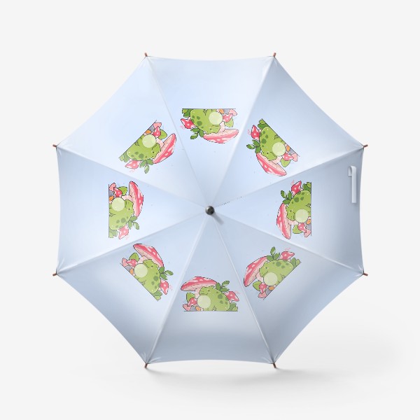 Зонт «Лягушка с грибами»