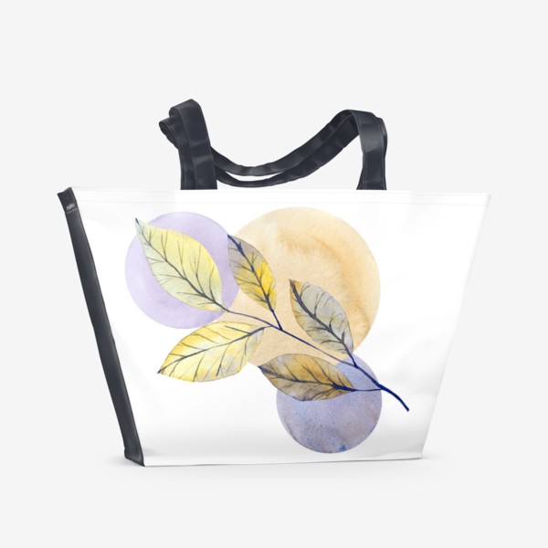 Пляжная сумка &laquo;Веточки абстракция цветы&raquo;