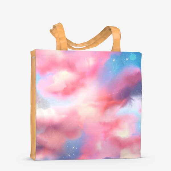 Сумка-шоппер «Розовые облака, небо, звезды»