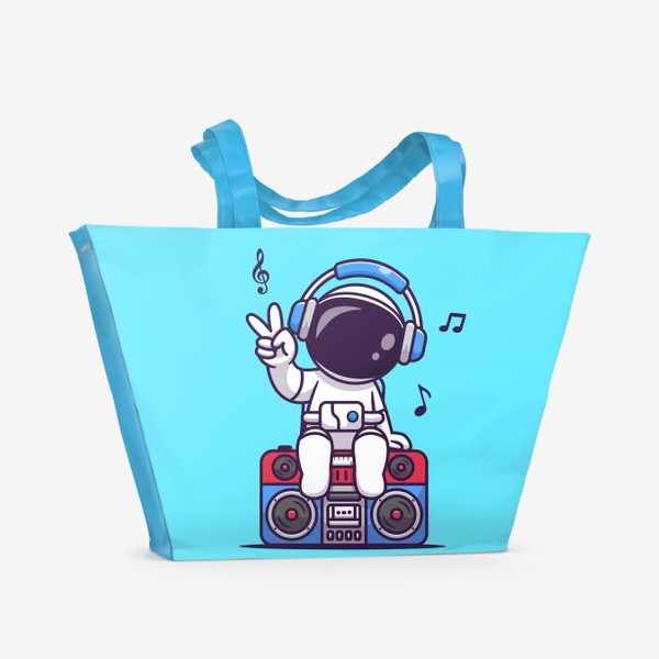Пляжная сумка «Космонавт-музыкант»
