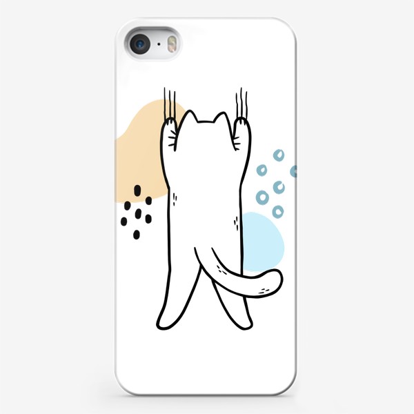 Чехол iPhone «Сползающий котик (абстракция)»