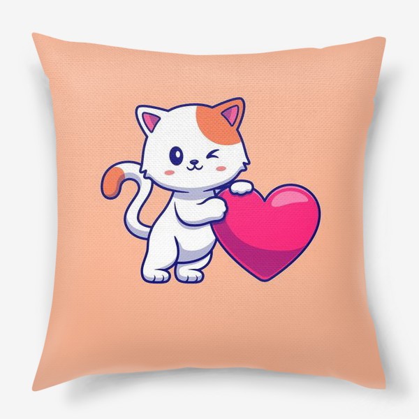 Подушка «Котенок с сердечком»