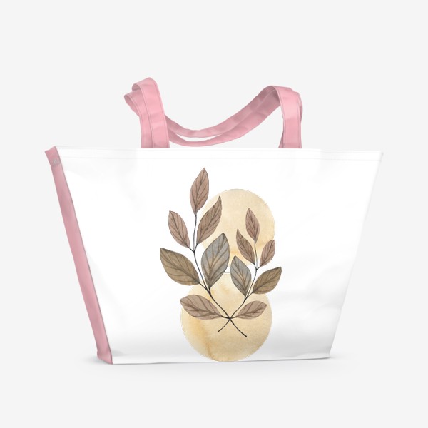 Пляжная сумка «Цветы веточка геометрия »