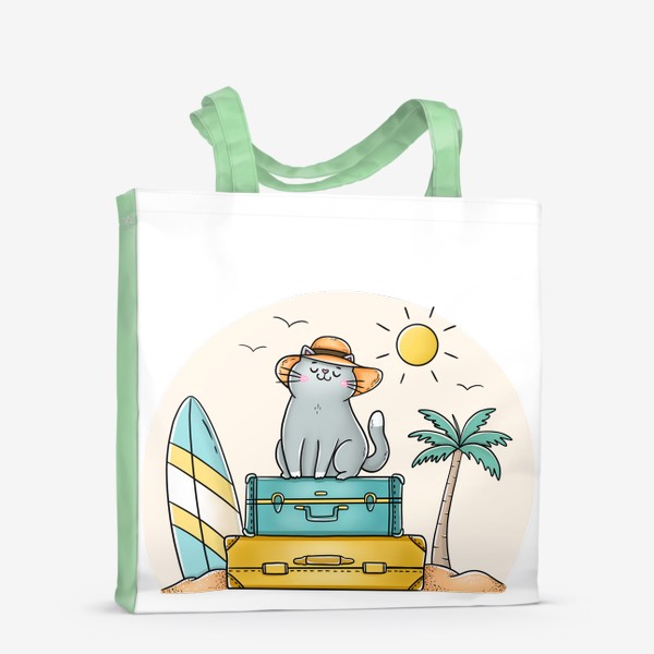 Сумка-шоппер «Кот на чемоданах »