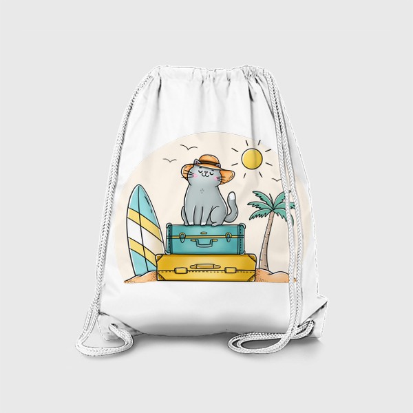 Рюкзак «Кот на чемоданах »