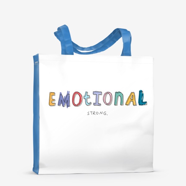 Сумка-шоппер «эмоционально устойчивый | emotional strong | надпись»