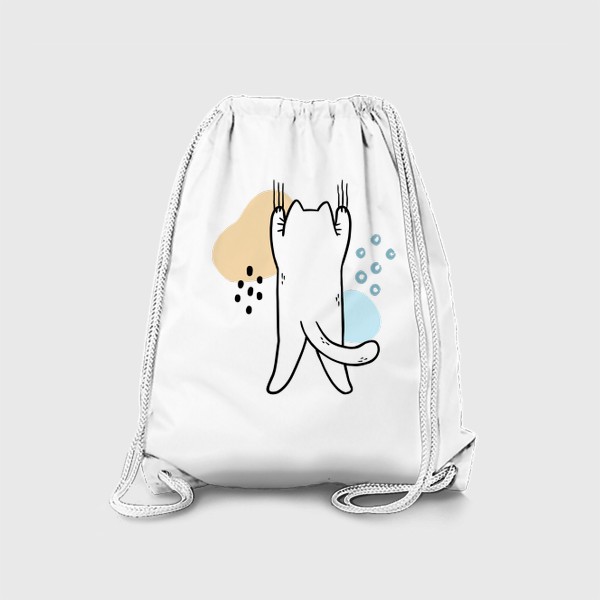 Рюкзак «Сползающий котик (абстракция)»