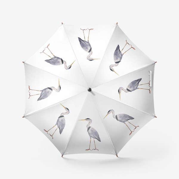 Зонт «Акварельная серая цапля»