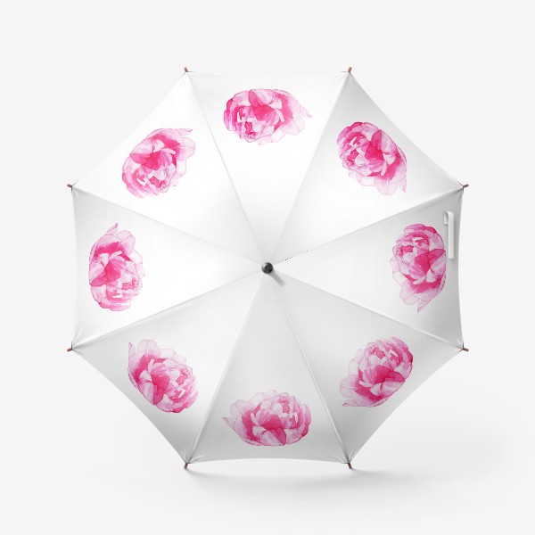 Зонт «Нежный розовый пион акварелью»