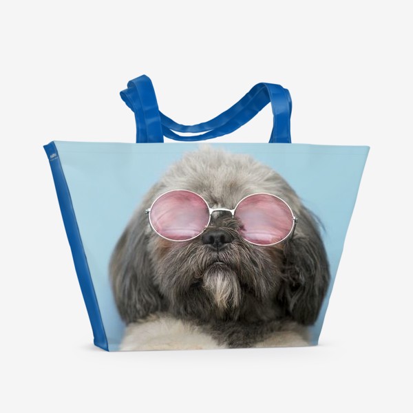 Пляжная сумка «Собака в очках»