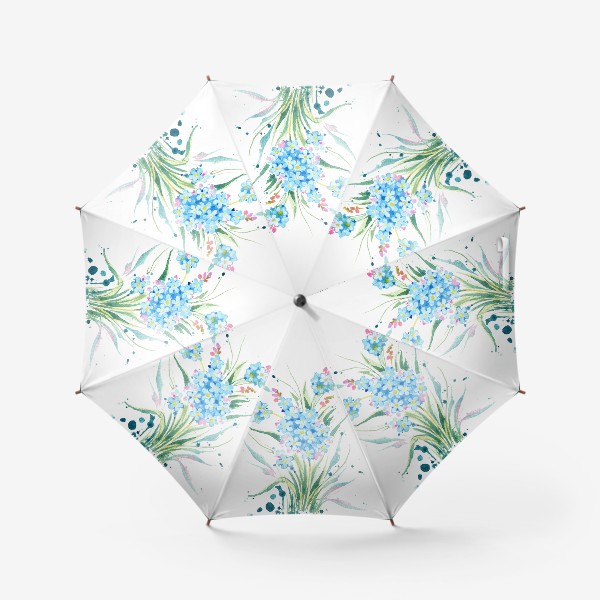 Зонт «Незабудки. Цветы.»
