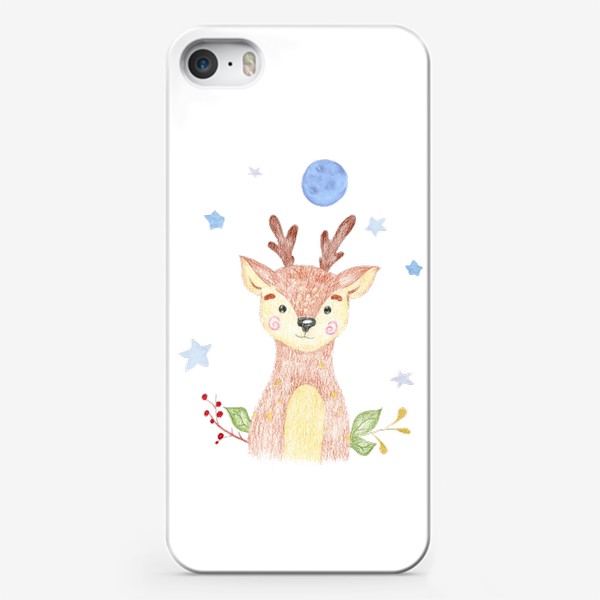 Чехол iPhone «Милый оленёнок с рожками »