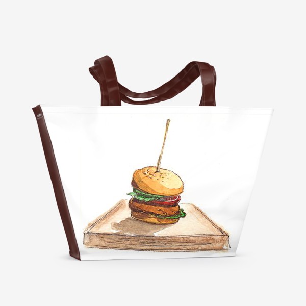 Пляжная сумка «Мини-гамбургер»