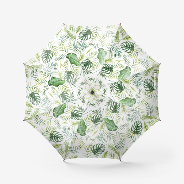 Зонт «Тропический принт пальмовые листья»
