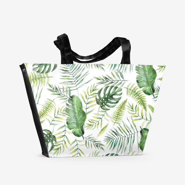 Пляжная сумка &laquo;Тропический принт пальмовые листья&raquo;