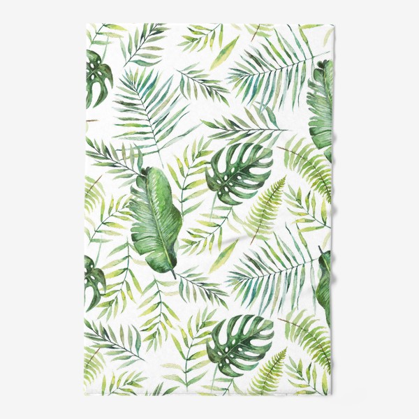 Полотенце «Тропический принт пальмовые листья»
