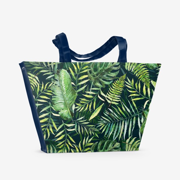 Пляжная сумка «Тропический принт пальмовые листья»