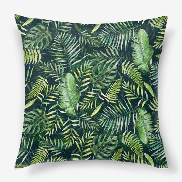 Подушка «Тропический принт пальмовые листья»