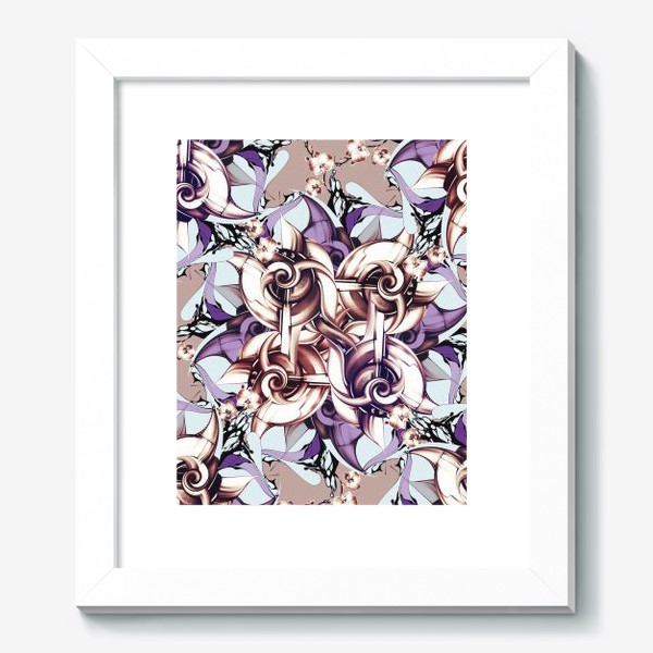Картина «Узор с улитками и орхидеми»